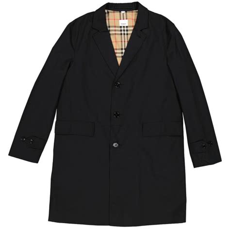 Burberry Farringdon Black Cotton Gabardine Single 